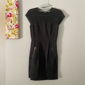 Armani Exchange black mesh dress